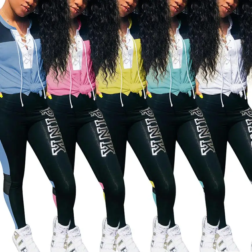 2019 Two Piece Set Short Crop Tops And Pants Pink Letter Printed Female 2019 Hoodies Sweatshirts Long Sleeve Tracksuit
2019 Two Piece Set Short Crop Tops And Pants Pink Letter Printed Female 2019 Hoodies Sweatshirts Long Sleeve Tracksuit