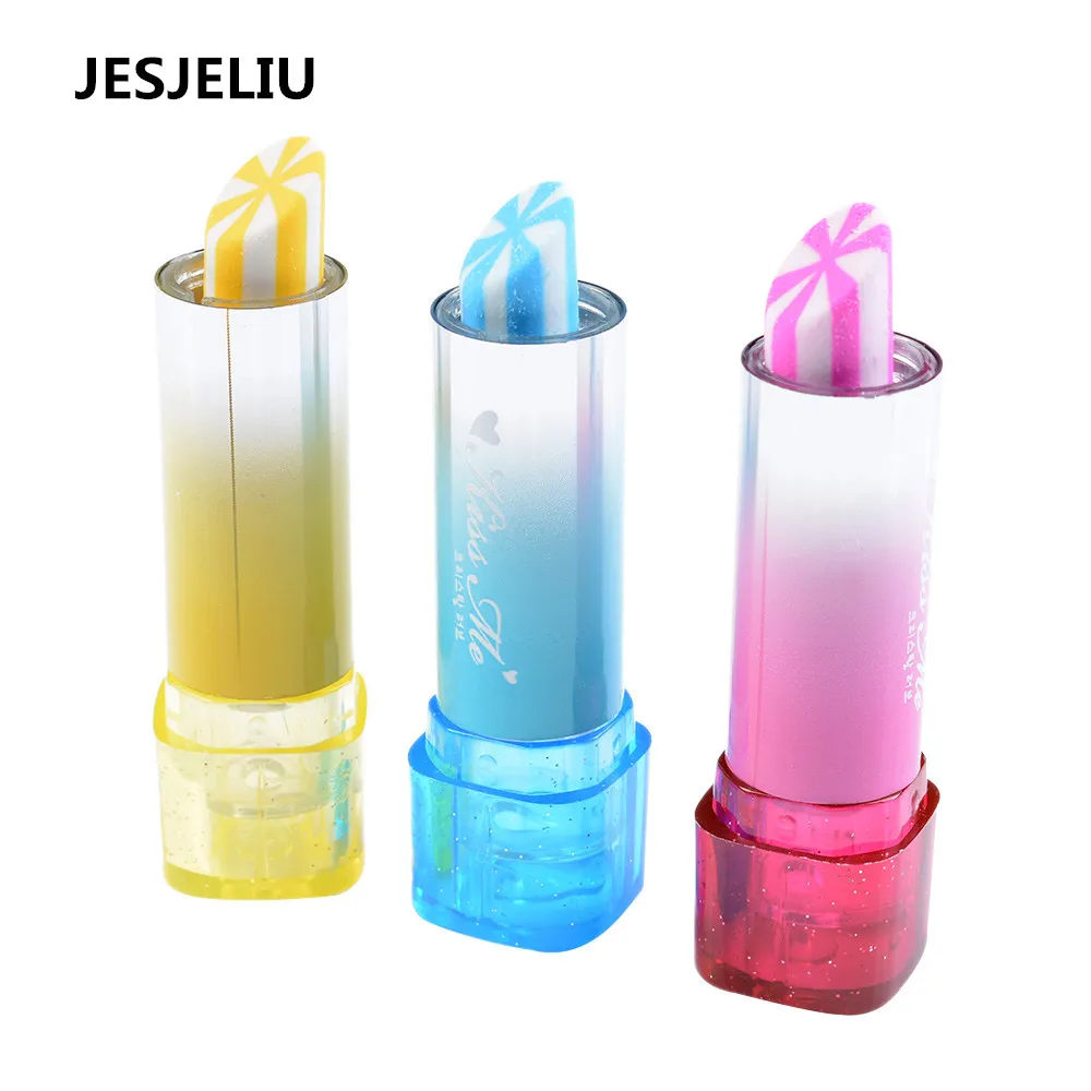 New Style Colorful Cute Lipstick Rotary Rubber Eraser Stationery Pencil Kids Students Gift
New Style Colorful Cute Lipstick Rotary Rubber Eraser Stationery Pencil Kids Students Gift