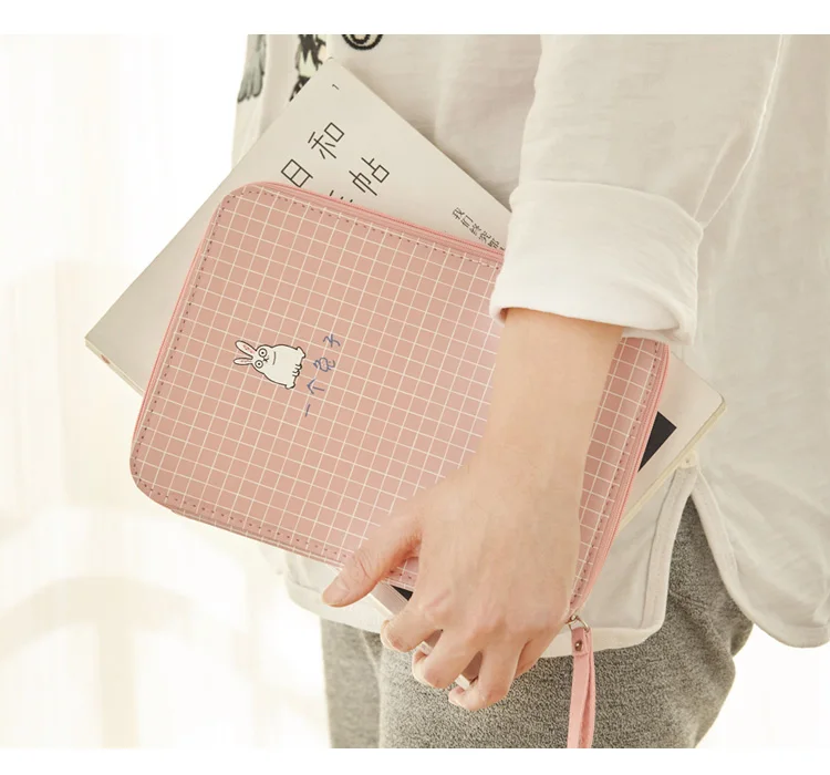 Check Pastels Stationery Case