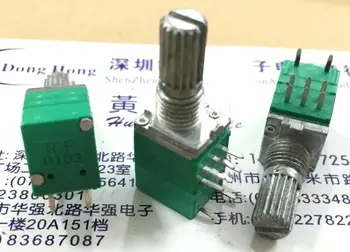 5PCS/LOT RK097 precision potentiometer, double band switch, B10K*2 double channel volume switch, potentiometer shaft 15MM
5PCS/LOT RK097 precision potentiometer, double band switch, B10K*2 double channel volume switch, potentiometer shaft 15MM