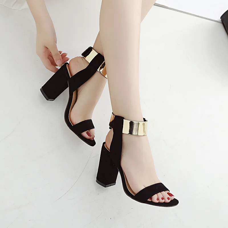 Women Sandals Summer Open Toe Women's Sandals Block Heel 7CM Women Shoes Black Blue Gladiator Shoes Ankle Strappy Metal Ring
Women Sandals Summer Open Toe Women's Sandals Block Heel 7CM Women Shoes Black Blue Gladiator Shoes Ankle Strappy Metal Ring
