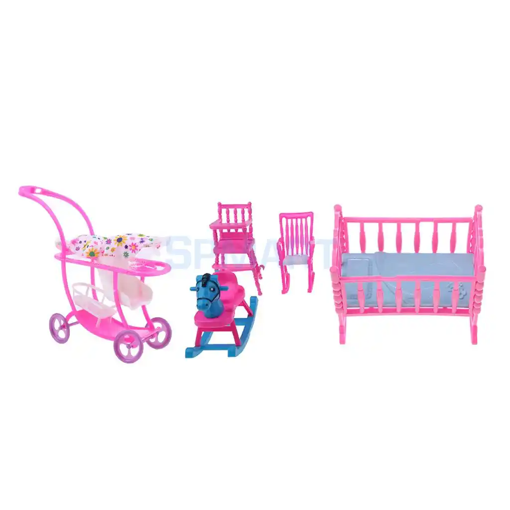 baby doll stroller and crib set