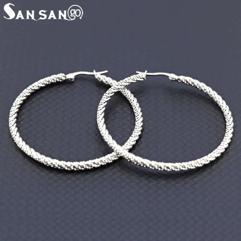 High Quality Stainless Steel Silver Gold Twist Circle Earrings Female Fashion Ears Jewelry Gift
High Quality Stainless Steel Silver Gold Twist Circle Earrings Female Fashion Ears Jewelry Gift