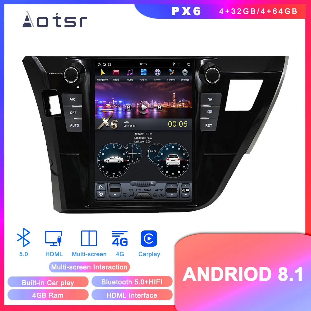 Tesla Style Android 8.1 GPS Navigation DVD Player For Toyota Corolla 2014 2015 2016 Car Auto Radio Stereo Multimedia Unit Player
Tesla Style Android 8.1 GPS Navigation DVD Player For Toyota Corolla 2014 2015 2016 Car Auto Radio Stereo Multimedia Unit Player