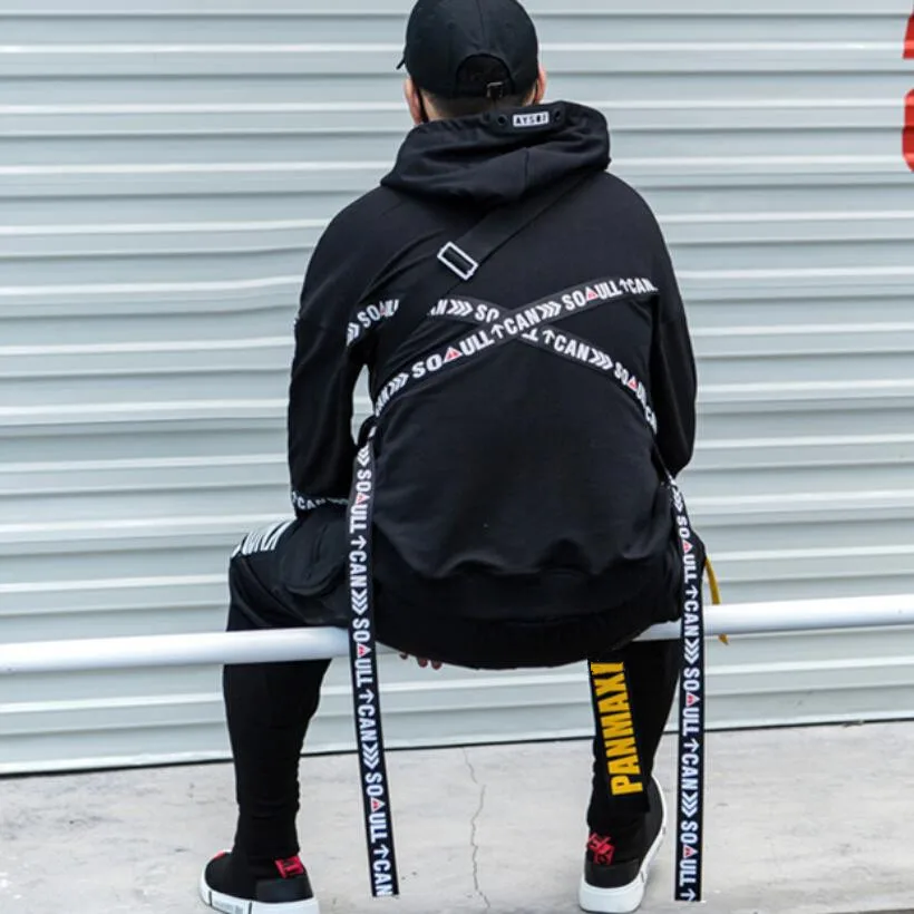 Autumn winter men personality ribbons hip hop hoodies punk rock streetwear mens oversized hiphop hoody sudadera hombre
Autumn winter men personality ribbons hip hop hoodies punk rock streetwear mens oversized hiphop hoody sudadera hombre
