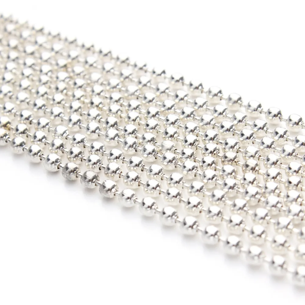 10 Meters/lot Silver Color 1.2/1.5/2mm Bead Ball Chains Ball Beads Chain Necklace Bracelet DIY Jewelry Making Findings Wholesale
10 Meters/lot Silver Color 1.2/1.5/2mm Bead Ball Chains Ball Beads Chain Necklace Bracelet DIY Jewelry Making Findings Wholesale