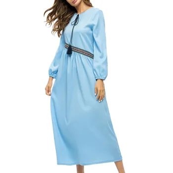 2019 Summer Muslim Fashion Dress New Muslim Embroidery Tie Middle East Long Sleeve Dress Abaya Turkish Kaftan Plus Size M-2XL
2019 Summer Muslim Fashion Dress New Muslim Embroidery Tie Middle East Long Sleeve Dress Abaya Turkish Kaftan Plus Size M-2XL