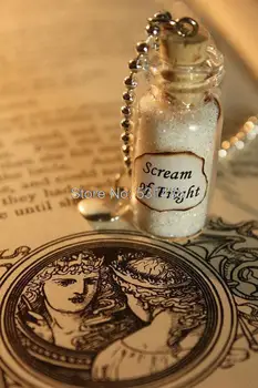 12pcs/lot Snow White Necklace Glass Vial Necklace Fairy Tale Inspired Scream of Fright Halloween Necklace
12pcs/lot Snow White Necklace Glass Vial Necklace Fairy Tale Inspired Scream of Fright Halloween Necklace