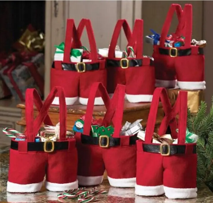 12pcs/set Merry Christmas 6.7"x8.2"(21x17cm) small santa Pants Treat Bags with Handle Portable Candy Gift Baskets party decor
12pcs/set Merry Christmas 6.7"x8.2"(21x17cm) small santa Pants Treat Bags with Handle Portable Candy Gift Baskets party decor