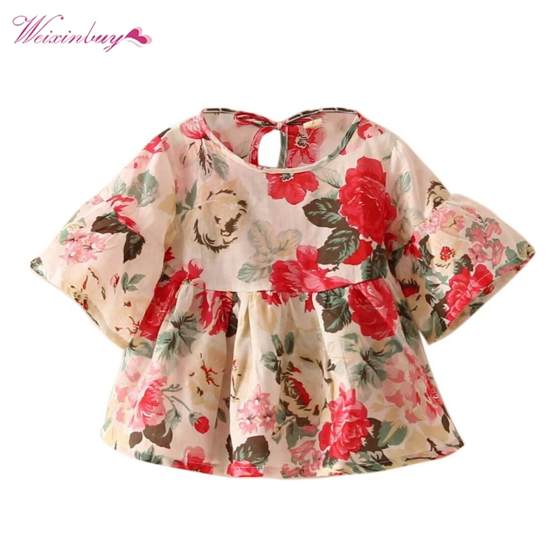 Baby Clothes Kids Girls Blouses Floral Flare Sleeve Ruffles Shirt Tops Kids Clothing
Baby Clothes Kids Girls Blouses Floral Flare Sleeve Ruffles Shirt Tops Kids Clothing