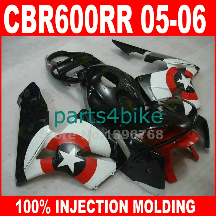 

Lowest price Injection molded for HONDA CBR600RR fairings 2005 2006 red black fairing kit CBR 600 RR 05 06 CBR 600RR DE2