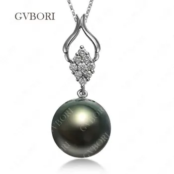 2016 GVBORI gold Tahiti Black Pearls Pendant +925 Sterling Silver Chain Necklace Fashion Style Fine Jewelry Free Shipping
2016 GVBORI gold Tahiti Black Pearls Pendant +925 Sterling Silver Chain Necklace Fashion Style Fine Jewelry Free Shipping