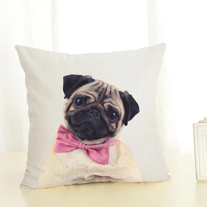 EHOMEBUY Cushion Cover Pink Bow Tie Pug Decorative Pillows Car Seat Pillowcases Print Bedding Cushions Pillow Covers For Sofa
EHOMEBUY Cushion Cover Pink Bow Tie Pug Decorative Pillows Car Seat Pillowcases Print Bedding Cushions Pillow Covers For Sofa