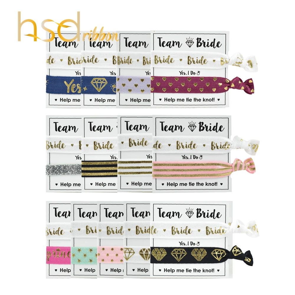 No Crease Hair Ties for Bride, Bachelorette and Wedding Shower Party Favors, 5x2pc packs knotted Hair Ties fold over elastic
No Crease Hair Ties for Bride, Bachelorette and Wedding Shower Party Favors, 5x2pc packs knotted Hair Ties fold over elastic