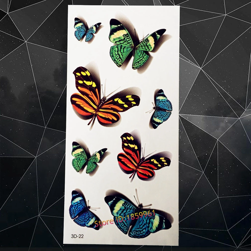 New Popular Waterproof 3D Tattoo Stickers Women Lady A3D-22 Lovely Multi-Color Butterfly Tattoo Paste Body Art Tatoo Girl Makeup
New Popular Waterproof 3D Tattoo Stickers Women Lady A3D-22 Lovely Multi-Color Butterfly Tattoo Paste Body Art Tatoo Girl Makeup
