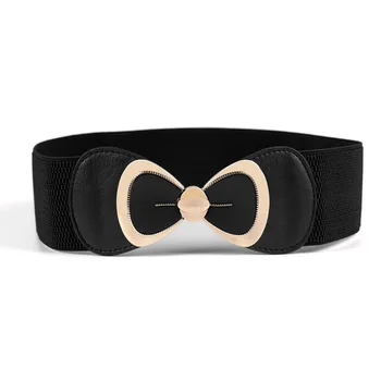 Women Fashion Bowknot Buckle Waistband Wide Stretch Waist Belt Ladies Bow Elastic Waist Girdle Women Belt
Women Fashion Bowknot Buckle Waistband Wide Stretch Waist Belt Ladies Bow Elastic Waist Girdle Women Belt