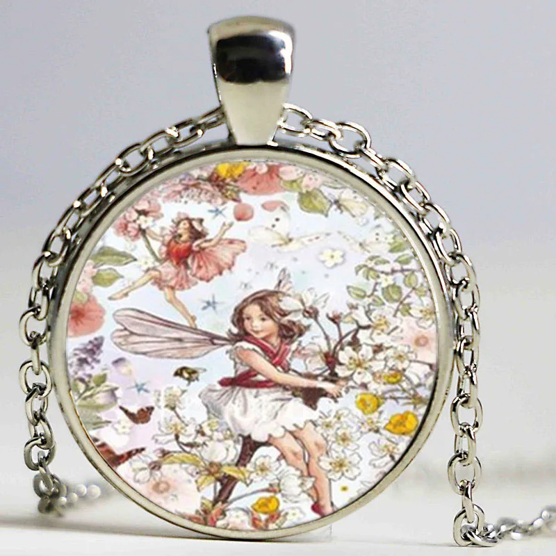 Flower Fairies Photo Necklace Angel Pendant Butterfly Bird Jewelry Glass Cabochon Chain Sweater Neckless Women Girls Accessories
Flower Fairies Photo Necklace Angel Pendant Butterfly Bird Jewelry Glass Cabochon Chain Sweater Neckless Women Girls Accessories