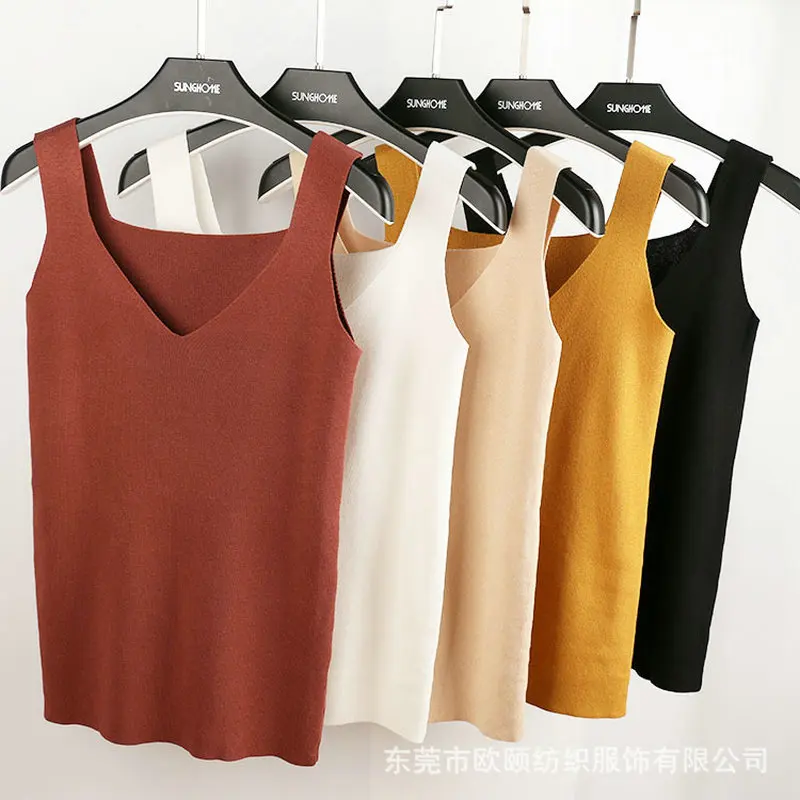 2018 Women's Summer New Sling Sleeveless Ice Silk Knit Vest Women's Wild Shirt Sexy V-neck Knit Bottoming Shirt Tank Tops S0020
2018 Women's Summer New Sling Sleeveless Ice Silk Knit Vest Women's Wild Shirt Sexy V-neck Knit Bottoming Shirt Tank Tops S0020