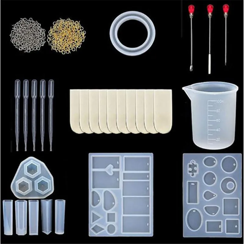 DIY bracelet pendant gum dropping mould set crystal silica gel mould with drip pipe stirring rod sheep horn nail spot wholesale
DIY bracelet pendant gum dropping mould set crystal silica gel mould with drip pipe stirring rod sheep horn nail spot wholesale