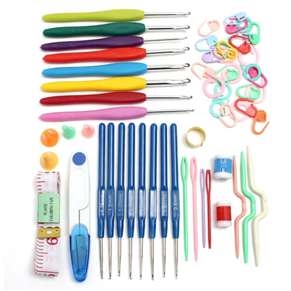 16 pcs Crochet Hooks Knitted Set 57 Pin Knitting Crochet Needles Stitches Loom Yarn Sewing Accessories DIY Craft Tool
16 pcs Crochet Hooks Knitted Set 57 Pin Knitting Crochet Needles Stitches Loom Yarn Sewing Accessories DIY Craft Tool