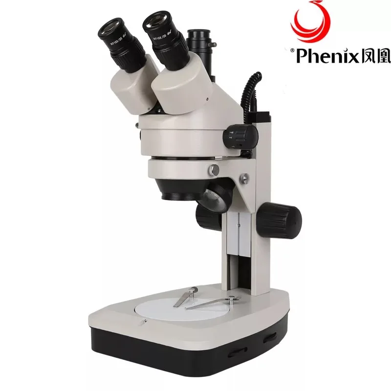Фото Тринокулярный микроскоп для пайки Phenix 7X-180X промышленный стереомикроскоп с зумом