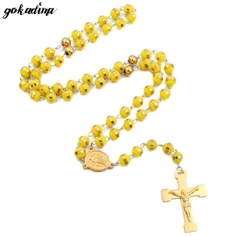 GOKADIMA Fashion Men Religious Jewelry Stainless Steel Cross Catholic Rosary Beads Chain Necklace Hot Selling WRN54
GOKADIMA Fashion Men Religious Jewelry Stainless Steel Cross Catholic Rosary Beads Chain Necklace Hot Selling WRN54