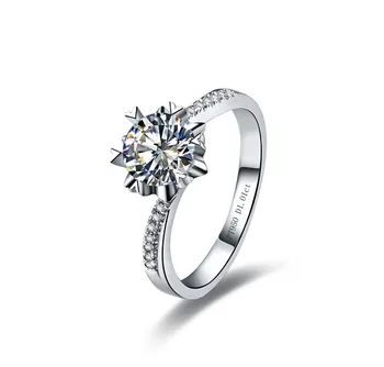 Solid 18K White Gold Ring 1Carat F Color Moissanite Engagement Ring for Women Test Positive Last Forever Jewelry
Solid 18K White Gold Ring 1Carat F Color Moissanite Engagement Ring for Women Test Positive Last Forever Jewelry