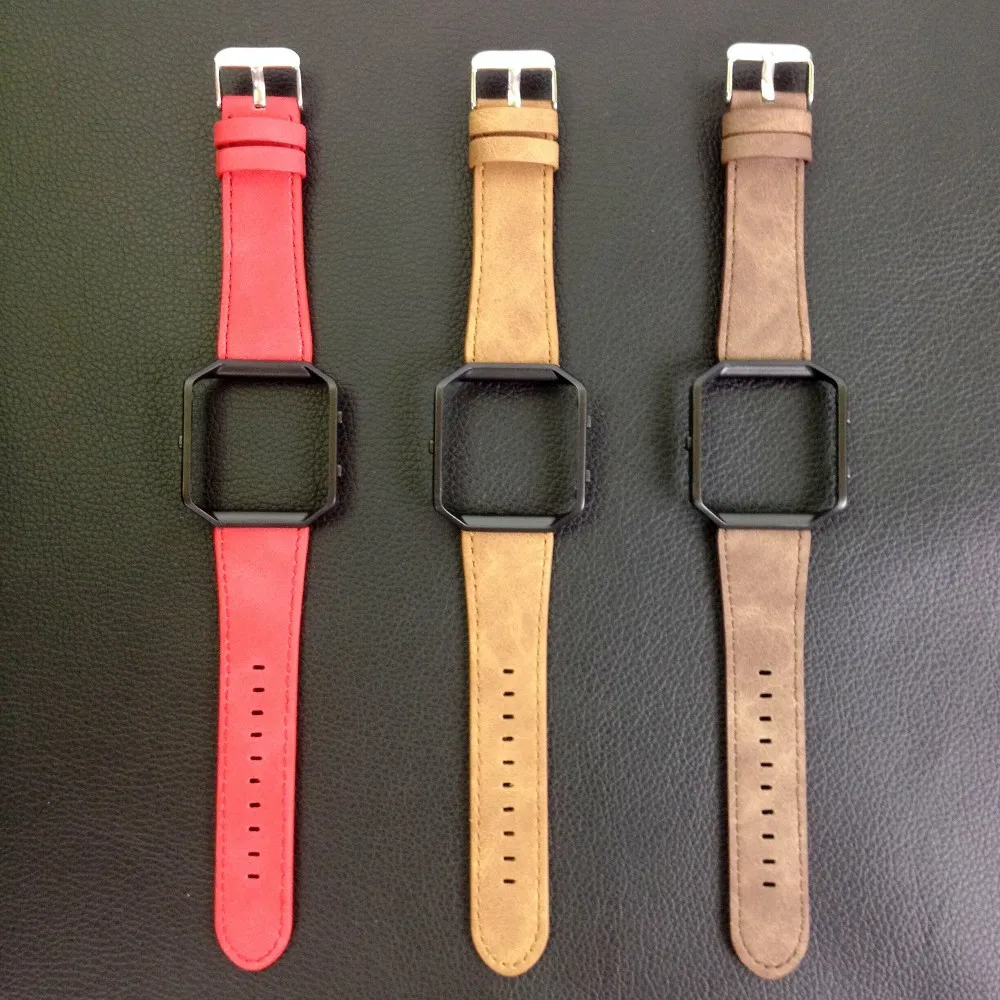 FOLOME Leather strap Replacement watchband bracelet for Fitbit Blaze with colorful Stainless Steel Frame
FOLOME Leather strap Replacement watchband bracelet for Fitbit Blaze with colorful Stainless Steel Frame