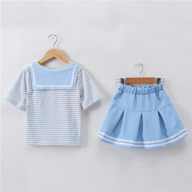 cotton teen girls clothing sets toddler children girls clothes 2018 new summer 2PCS kids set striped school suits for girls 4 5 6 7 8 9 10 11 12 13 14 15 16 years old little big toddler girls 2018 summer clothes for girls set (28)