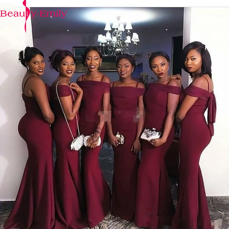 Charming Burgundy Strapless Sleeveless Mermaid Evening Dress Long Spaghetti Strap Lace Up Back Formal Dress with Sweep Train
Charming Burgundy Strapless Sleeveless Mermaid Evening Dress Long Spaghetti Strap Lace Up Back Formal Dress with Sweep Train