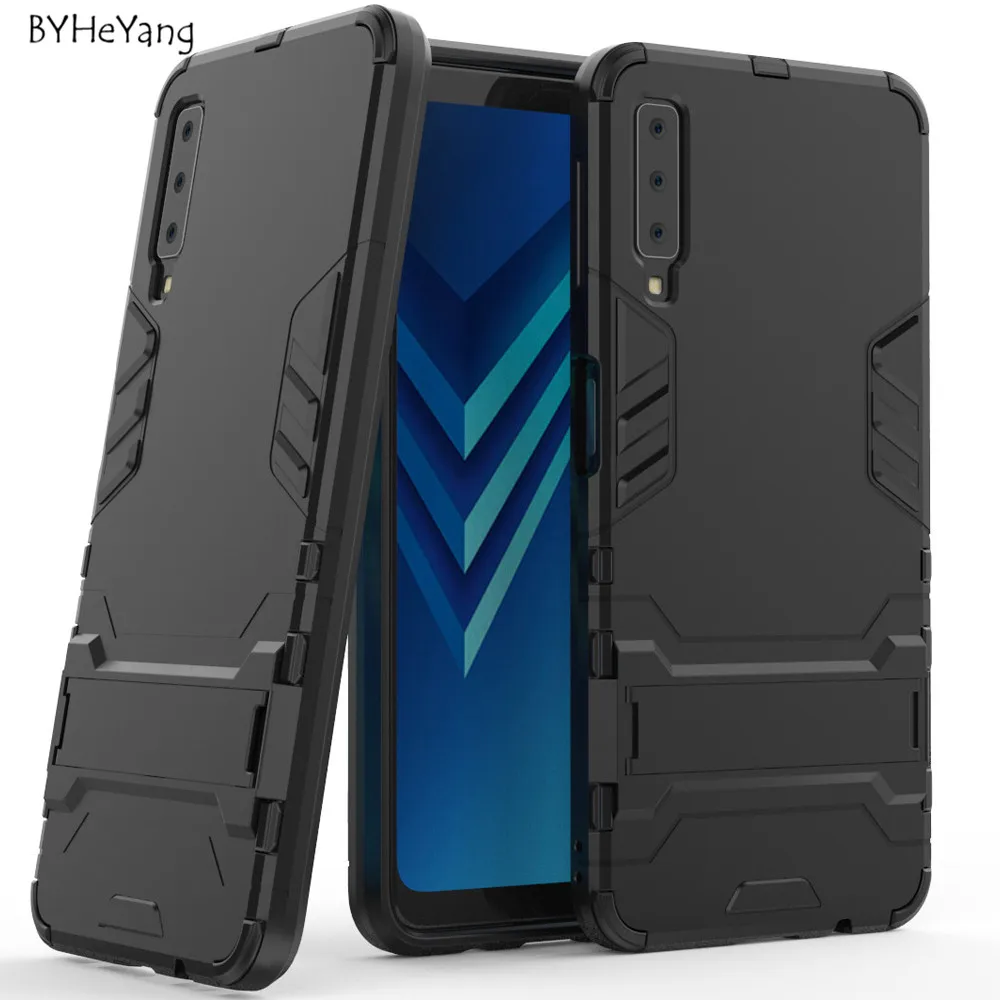 Чехол для Samsung Galaxy A7 2018 Capa противоударный жесткий пластиковый чехол-Броня с