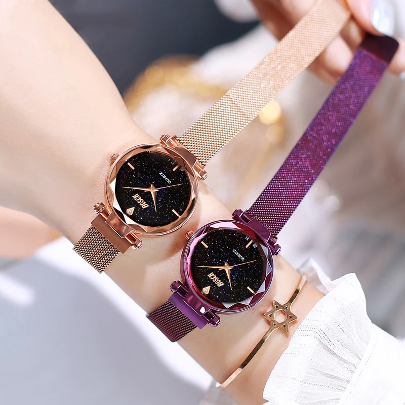 Luxury Rose Gold Women Watches Minimalism Starry Sky Diamond Watch Magnet Buckle Fashion Casual Waterproof Female Wristwatch
Luxury Rose Gold Women Watches Minimalism Starry Sky Diamond Watch Magnet Buckle Fashion Casual Waterproof Female Wristwatch