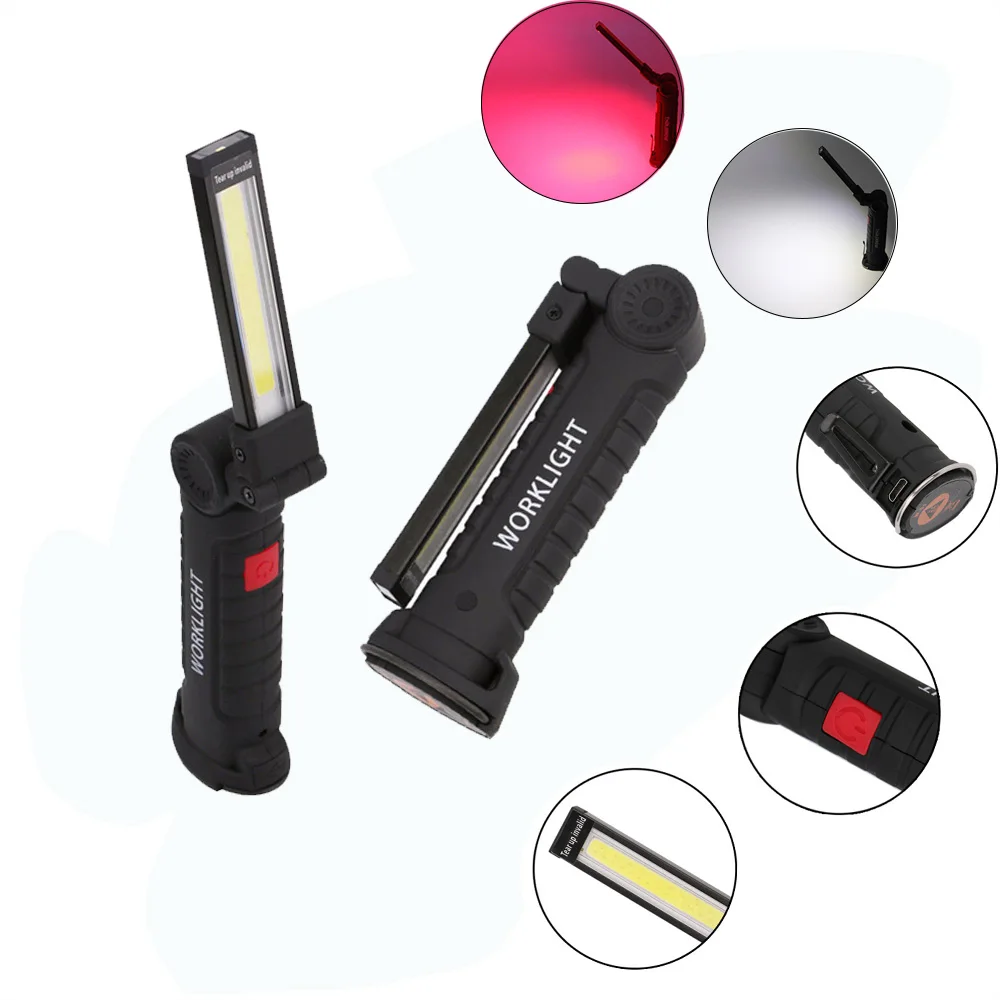 Night COB LED Flashlight Foldable Work Light Torch USB Rechargeable lanterna Emergency Lamp Lighting Magnetic Base + Hook
Night COB LED Flashlight Foldable Work Light Torch USB Rechargeable lanterna Emergency Lamp Lighting Magnetic Base + Hook