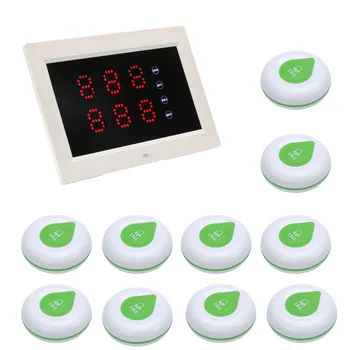 Wireless Receiver Touch Screen Calling Wireless System LED Display and 10 Call Button System Waterproof Call Transmitter Button
Wireless Receiver Touch Screen Calling Wireless System LED Display and 10 Call Button System Waterproof Call Transmitter Button