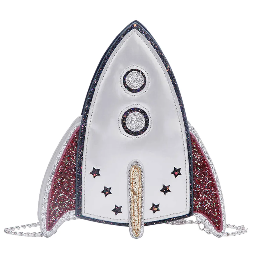 Fashion Fun Sequines Rocket Style Silver Black PU Leather Ladies Brands Shoulder Crossbody Bag Mini Bag Handbag For Women Bolsa
Fashion Fun Sequines Rocket Style Silver Black PU Leather Ladies Brands Shoulder Crossbody Bag Mini Bag Handbag For Women Bolsa