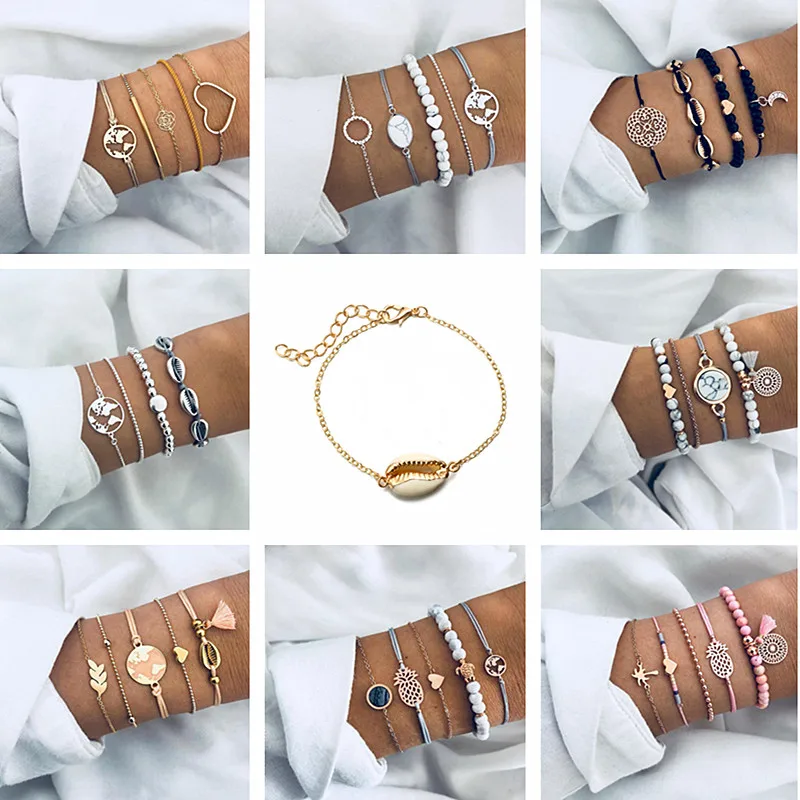 5 Pcs/ Set Classic Shell Heart Tassel Multilayer Adjustable Open Bracelet Set Women Boho Beaded Fashion Party Jewelry Bijoux
5 Pcs/ Set Classic Shell Heart Tassel Multilayer Adjustable Open Bracelet Set Women Boho Beaded Fashion Party Jewelry Bijoux