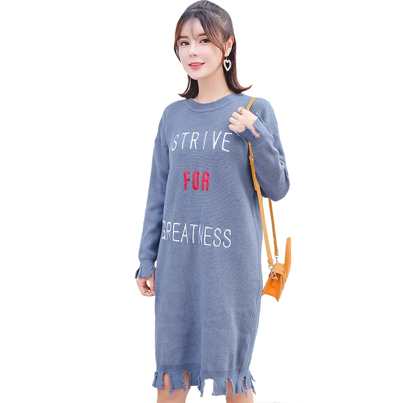 New fashion in the fall and winter of maternity loose big yards long long in pregnant women render sweater dress
New fashion in the fall and winter of maternity loose big yards long long in pregnant women render sweater dress
