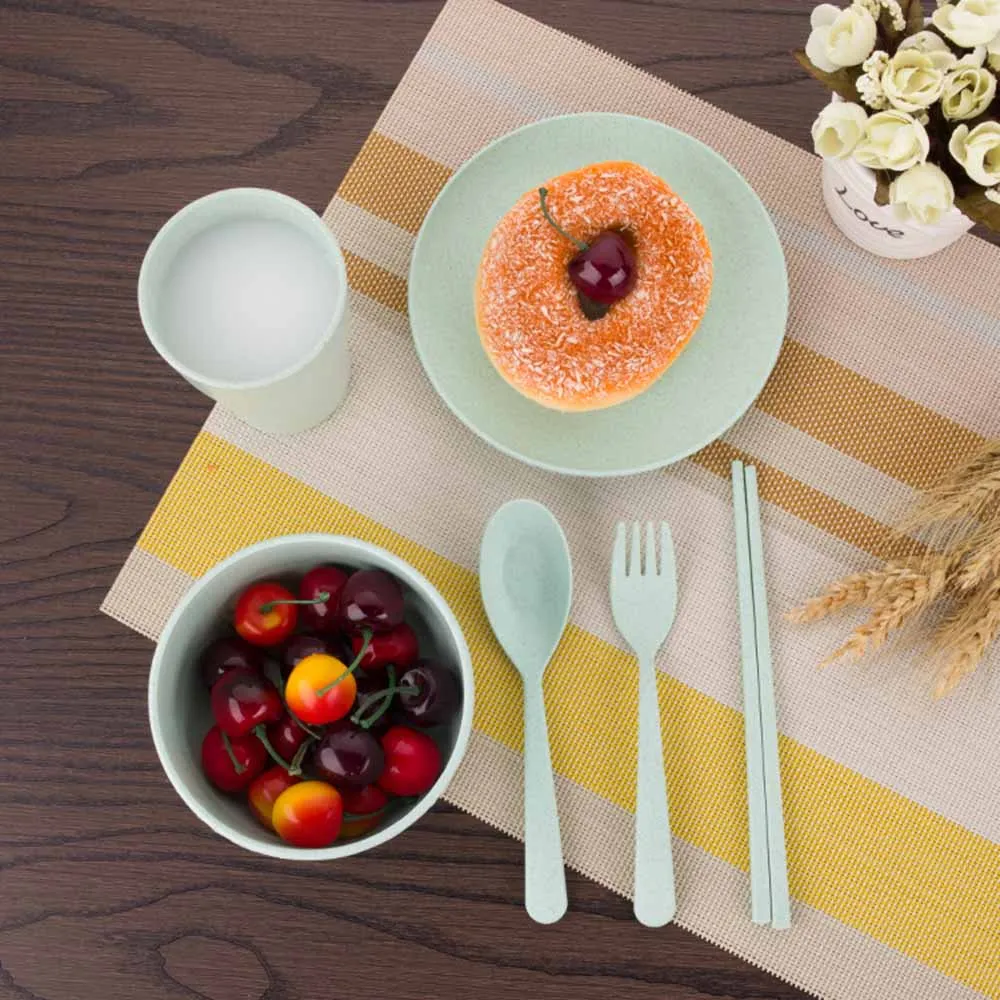 6Pcs/Set Wheat Straw Tableware Portable Travel Cutlery Sets Outdoor Dinnerware Sets
6Pcs/Set Wheat Straw Tableware Portable Travel Cutlery Sets Outdoor Dinnerware Sets