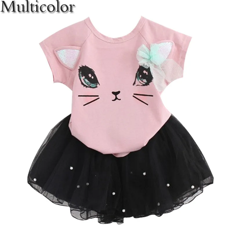 New Children Dress 2017 Brand Girls Clothing Sets Kids Clothes Cartoon Cat Print Pearls Voile Dress For Girl'S Set Party Dress
New Children Dress 2017 Brand Girls Clothing Sets Kids Clothes Cartoon Cat Print Pearls Voile Dress For Girl'S Set Party Dress