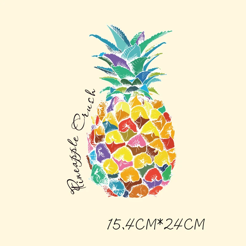 Fruit Pineapple Patch T-shirt Press Sticker Washable Iron On Transfers Patches For Girl Woman T Shirt Bags 15.4x24cm
Fruit Pineapple Patch T-shirt Press Sticker Washable Iron On Transfers Patches For Girl Woman T Shirt Bags 15.4x24cm