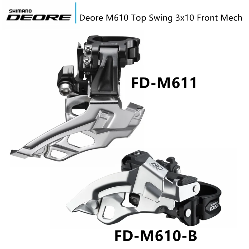 SHIMANO DEORE M610 Top Swing Front Mech 3S / 2S Front Derailleurs MTB Bike Mountain Bicycle Parts, Compatible with M6000
SHIMANO DEORE M610 Top Swing Front Mech 3S / 2S Front Derailleurs MTB Bike Mountain Bicycle Parts, Compatible with M6000