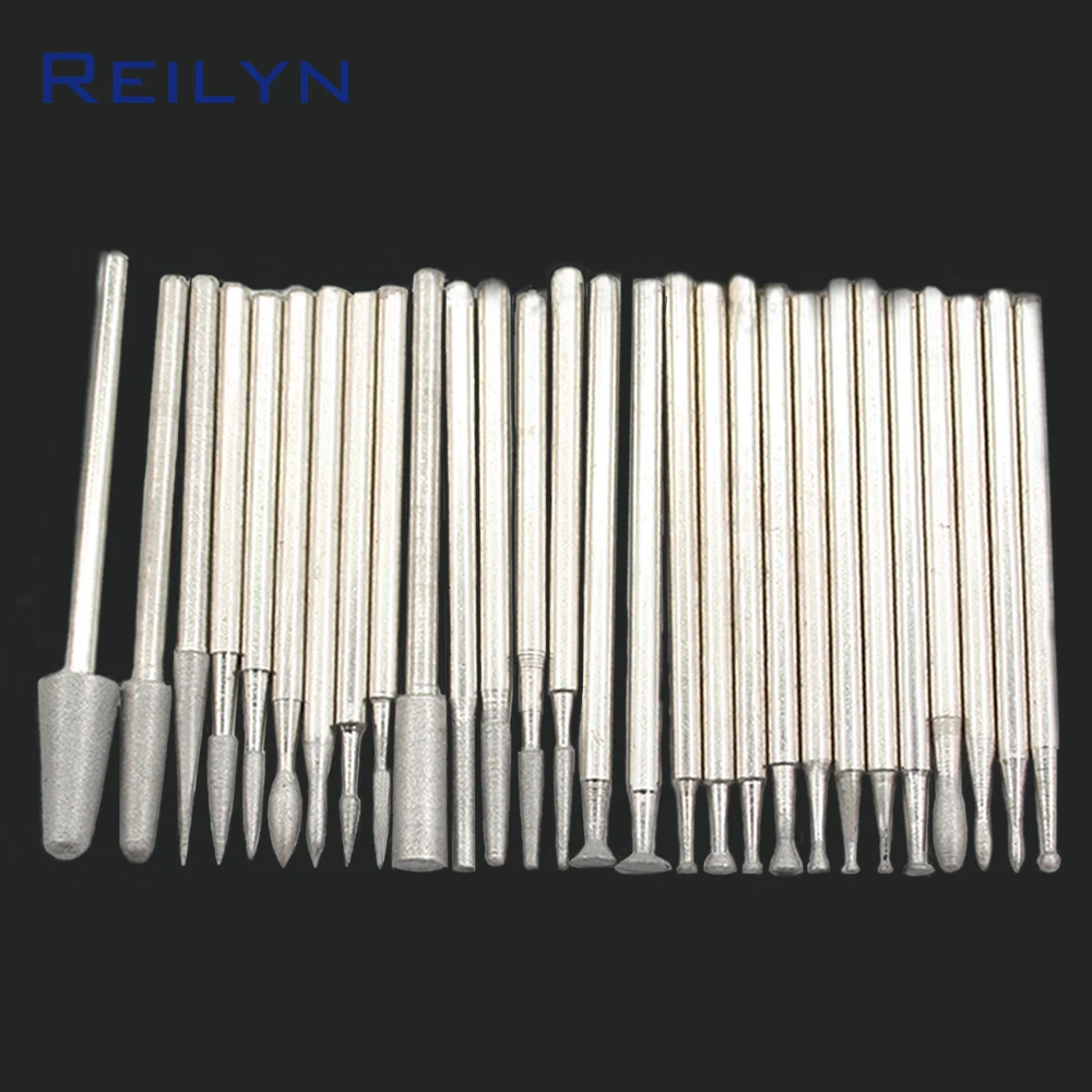 29PC grit #1200 shank 2.35mm Emery diamond polishing bits kit jade/stone/jewelry teeth grinding machine dremel rotary tools
29PC grit #1200 shank 2.35mm Emery diamond polishing bits kit jade/stone/jewelry teeth grinding machine dremel rotary tools