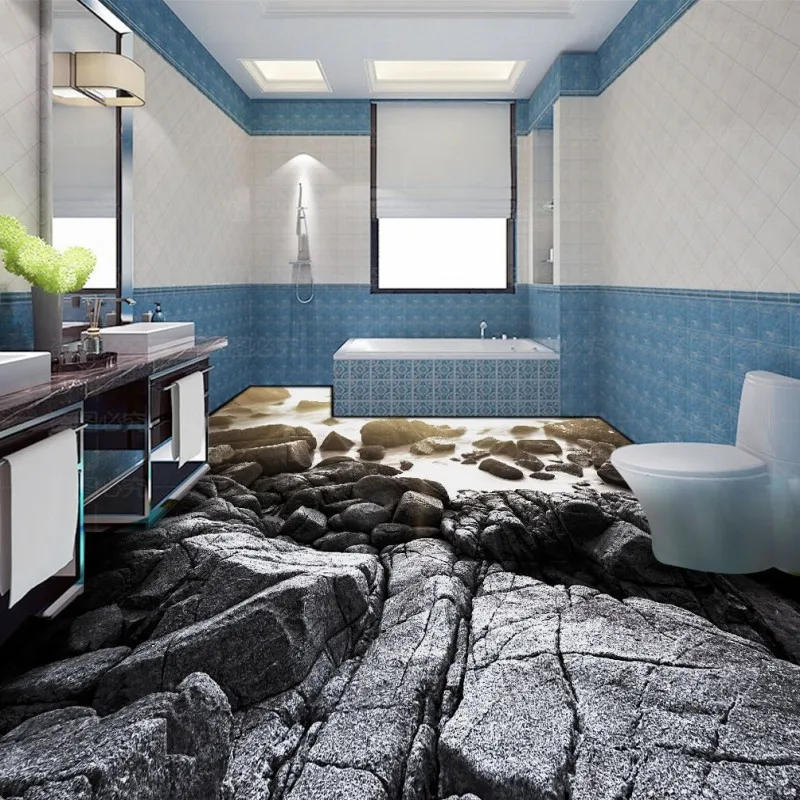 Free Shipping custom Coast shallow beach stone water 3D stereo bathroom floor Self-adhesive wallpaper mural home decoration
Free Shipping custom Coast shallow beach stone water 3D stereo bathroom floor Self-adhesive wallpaper mural home decoration