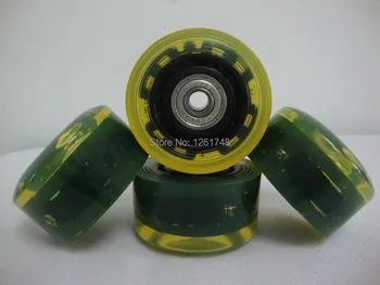 8PCS 56*32mm LED Flashing Inline Roller skate wheels With 608ZZ ABEC-7 Bearings Double Roller Skates Wheel Accessories 80A