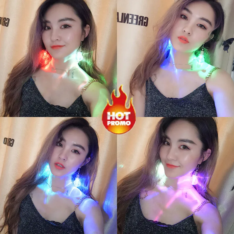 New Style 1Pair Fashion Women Light Up Earring LED Blinking Bulb Ear Hook Dangle Jewelry Oorbellen Earrings Shiny Pendientes
New Style 1Pair Fashion Women Light Up Earring LED Blinking Bulb Ear Hook Dangle Jewelry Oorbellen Earrings Shiny Pendientes