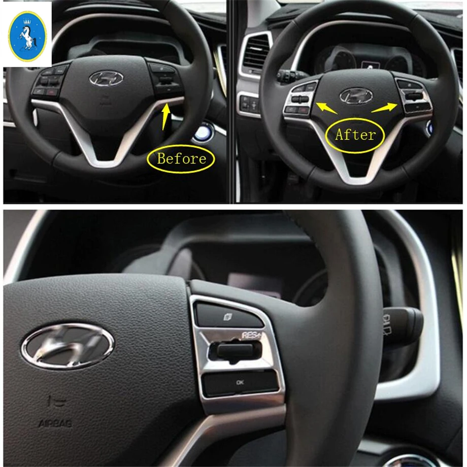 Yimaautotrims Auto Accessory Steering Wheel Multifunction Button Switch Cover Trim ABS Fit For Hyundai Tucson 2016 - 2019
Yimaautotrims Auto Accessory Steering Wheel Multifunction Button Switch Cover Trim ABS Fit For Hyundai Tucson 2016 - 2019