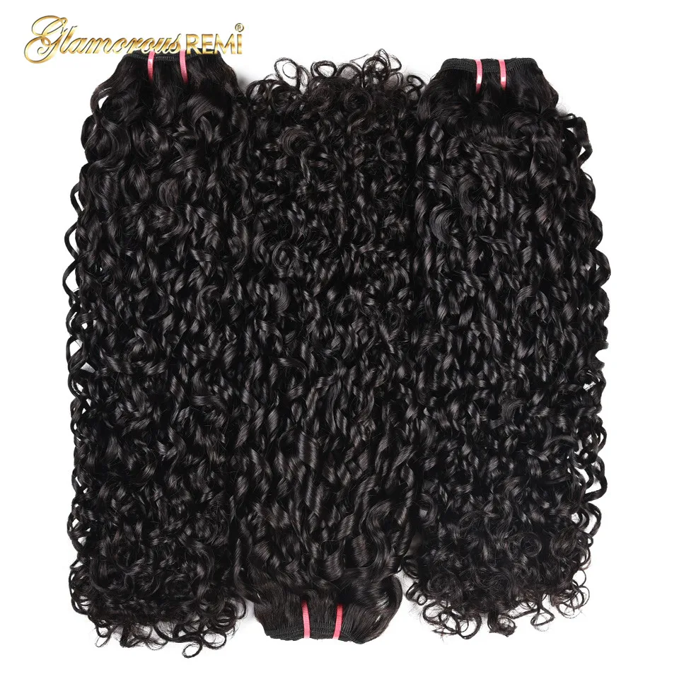 

Brazilian Flexi Curls Human Remy Hair Double Drawn Funmi Hair Bundles Kinky Curly Hair Weave Pixie Curl 1 3 4 PCS Natural Color