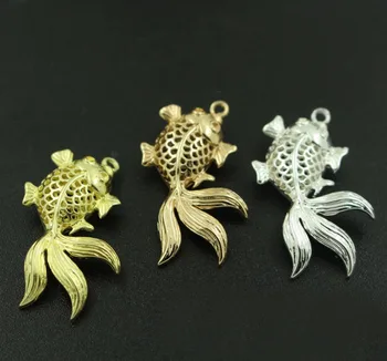 Filigree Fish Goldfish Charms Pendant Brass Metal Pendant Findings DIY Jewelry Making Choose Colors
Filigree Fish Goldfish Charms Pendant Brass Metal Pendant Findings DIY Jewelry Making Choose Colors