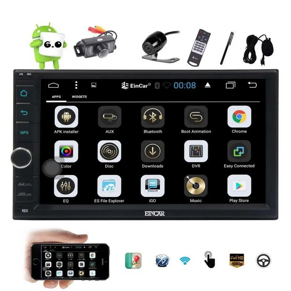 Free Front & Back Camera Double 2 din Android 6.0 Car Stereo in dash 7'' GPS Navigation Multimedia System External Microphone
Free Front & Back Camera Double 2 din Android 6.0 Car Stereo in dash 7'' GPS Navigation Multimedia System External Microphone