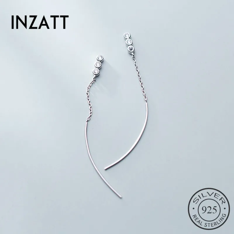 INZATT Real 925 Sterling Silver Long Zircon Tassel Round Drop Earrings For Elegant Women Party OL Fine Jewelry 2019 Accessories
INZATT Real 925 Sterling Silver Long Zircon Tassel Round Drop Earrings For Elegant Women Party OL Fine Jewelry 2019 Accessories